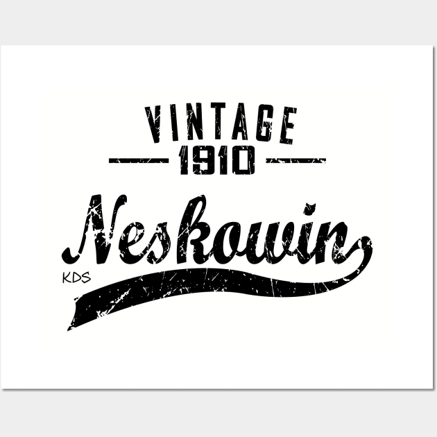 Neskowin, Oregon Vintage Dark Wall Art by KDStudio